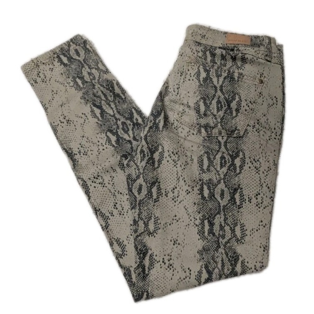 Judy Bluee Snakeskin Print Stretch Skinny Fit Jeans Women's